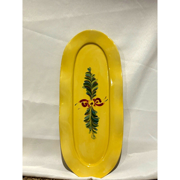 Gail‎ Pittman~Southern Living~15½" Tray~Sienna Garland Yellow Collector piece - Picture 2 of 7
